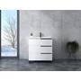 Picture 1/3 -Torino White bathroom cabinet with sink 60cm