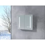 Picture 1/3 -Sevilla White two-door mirrored wardrobe with LED lighting 60 cm