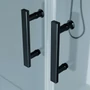 Picture 3/4 -Westy Black 80 double-leaf shower door, 195cm, 6mm, NANO
