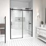 Picture 2/7 -Belvero Black 120 sliding shower door, 195cm, 6mm, NANO
