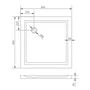 Picture 10/10 -Coria 80x80x5 cm square acrylic shower tray with siphon