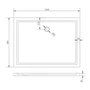 Picture 8/10 -Coria 90x120x5 cm square, rectangular, acrylic shower tray with siphon