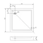 Picture 10/11 -Almagro 90x90x13.5 cm square acrylic shower tray with siphon