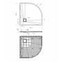 Picture 10/11 -Cagliari White 80x80x2.6 cm curved, SMC shower tray with siphon