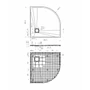 Picture 10/11 -Cagliari Black 90x90x2.6 cm curved, SMC shower tray with siphon