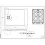 Picture 11/12 -Cagliari Black 90x120x2.6 cm square, SMC shower tray with siphon