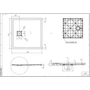 Picture 11/12 -Cagliari White 80x80x2.6 cm square, SMC shower tray with siphon