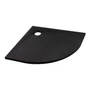 Picture 2/11 -Cagliari Black 80x80x2.6 cm curved, SMC shower tray with siphon