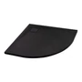 Picture 1/11 -Cagliari Black 80x80x2.6 cm curved, SMC shower tray with siphon