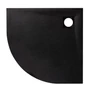 Picture 3/11 -Cagliari Black 80x80x2.6 cm curved, SMC shower tray with siphon
