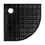 Picture 5/11 -Cagliari Black 80x80x2.6 cm curved, SMC shower tray with siphon