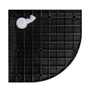 Picture 6/11 -Cagliari Black 80x80x2.6 cm curved, SMC shower tray with siphon