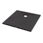 Picture 2/11 -Cagliari Black 80x80x2.6 cm square, SMC shower tray with siphon