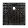 Picture 5/11 -Cagliari Black 80x80x2.6 cm square, SMC shower tray with siphon