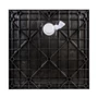 Picture 6/11 -Cagliari Black 80x80x2.6 cm square, SMC shower tray with siphon