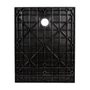 Picture 5/12 -Cagliari Black 80x100x2.6 cm square, SMC shower tray with siphon