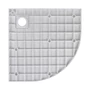 Picture 5/11 -Cagliari White 80x80x2.6 cm curved, SMC shower tray with siphon