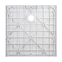 Picture 5/12 -Cagliari White 80x80x2.6 cm square, SMC shower tray with siphon