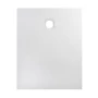 Picture 3/11 -Cagliari White 80x100x2.6 cm square, SMC shower tray with siphon