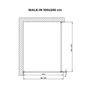 Picture 5/5 -Walk-in Chrome shower wall, with smoked glass 100, 200cm, 8mm, NANO