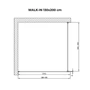 Picture 5/5 -Walk-in Black shower wall, acid-etched, with frosted glass 130, 200cm, 8mm, NANO