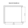 Picture 5/5 -Walk-in Chrome shower wall, acid-etched, with frosted glass 140, 200cm, 8mm, NANO