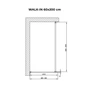 Picture 5/5 -Walk-in Black shower wall, acid-etched, with frosted glass 60, 200cm, 8mm, NANO