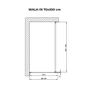 Picture 5/5 -Walk-in Chrome shower wall, acid-etched, with frosted glass 70, 200cm, 8mm, NANO