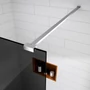 Picture 2/5 -Walk-in Chrome shower wall, with smoked glass 80, 200cm, 8mm, NANO