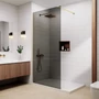 Picture 1/5 -Walk-in Gold shower wall, with smoked glass 80, 200cm, 8mm, NANO