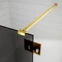 Picture 2/5 -Walk-in Gold shower wall, with smoked glass 80, 200cm, 8mm, NANO
