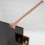 Picture 2/5 -Walk-in Rose Gold shower wall, with smoked glass 80, 200cm, 8mm, NANO
