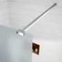 Picture 2/5 -Walk-in Chrome shower wall, acid-etched, with frosted glass 50, 200cm, 8mm, NANO