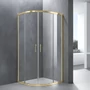 Picture 1/7 -Murcia Gold curved shower cabin 80x80, 190cm, 6mm, NANO