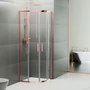 Picture 4/7 -Murcia Rose Gold curved shower cabin 80x80, 190cm, 6mm, NANO