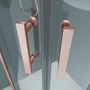 Picture 3/7 -Murcia Rose Gold curved shower cabin 80x80, 190cm, 6mm, NANO