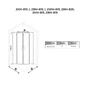 Picture 6/7 -Murcia Gold curved shower cabin 80x80, 190cm, 6mm, NANO