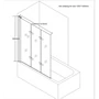 Picture 4/4 -Triad 6mm, 120x140 bath screen, 3-piece, foldable