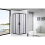 Picture 2/8 -Avignon 6mm Black curved shower cabin 70*70 190cm