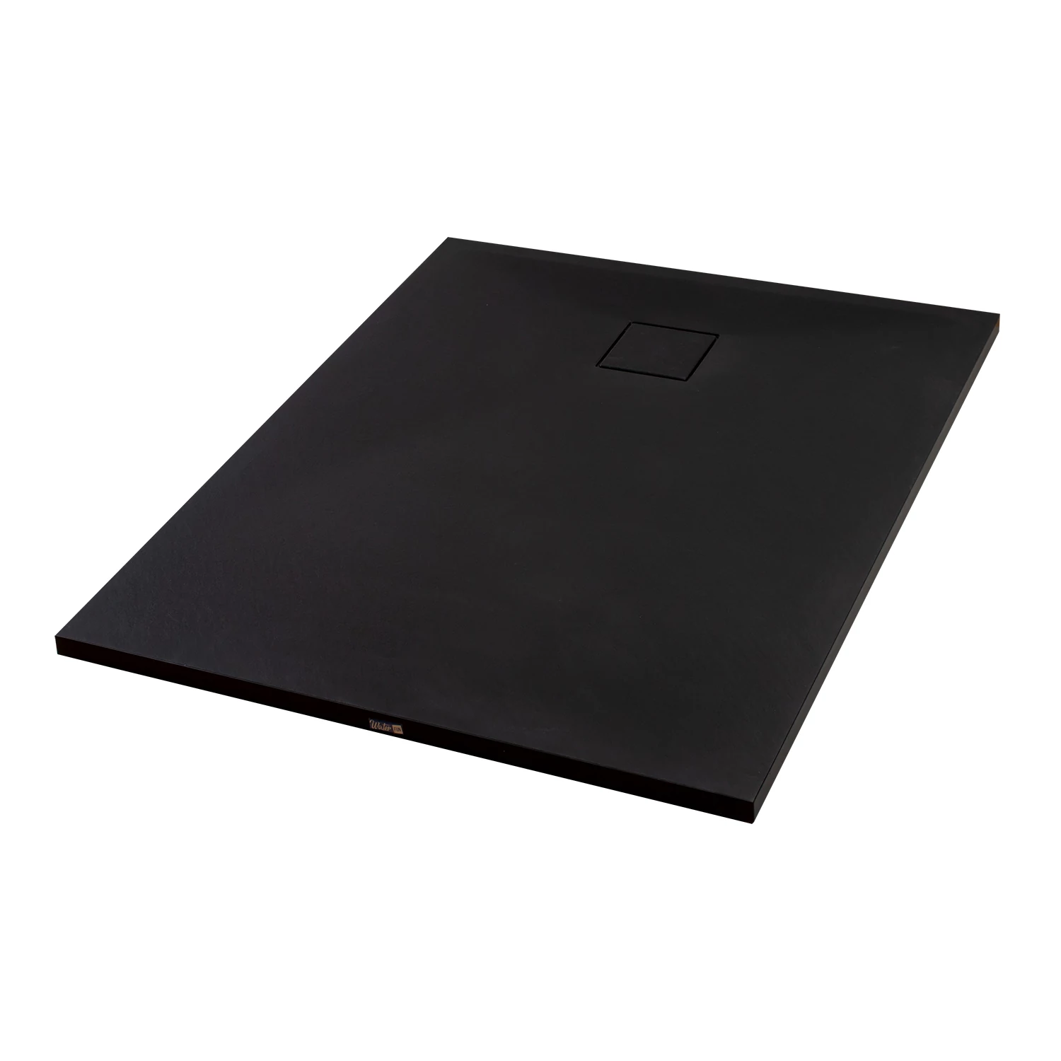 Cagliari Black 80x100x2.6 cm square, SMC shower tray with siphon