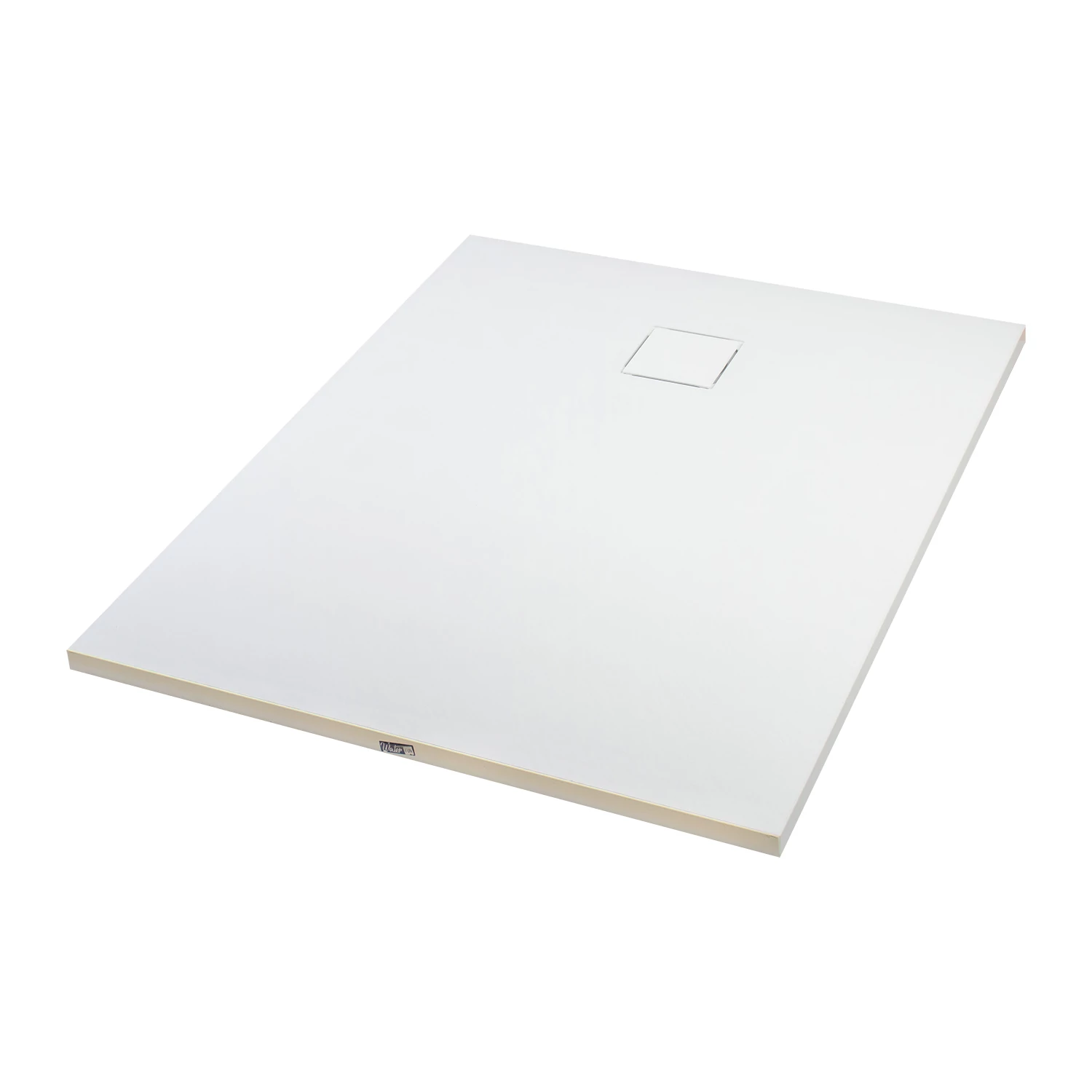 Cagliari White 80x100x2.6 cm square, SMC shower tray with siphon