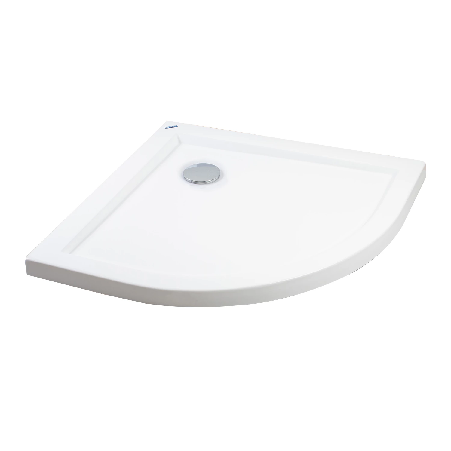 Coria 80x80x5 cm curved acrylic shower tray with siphon